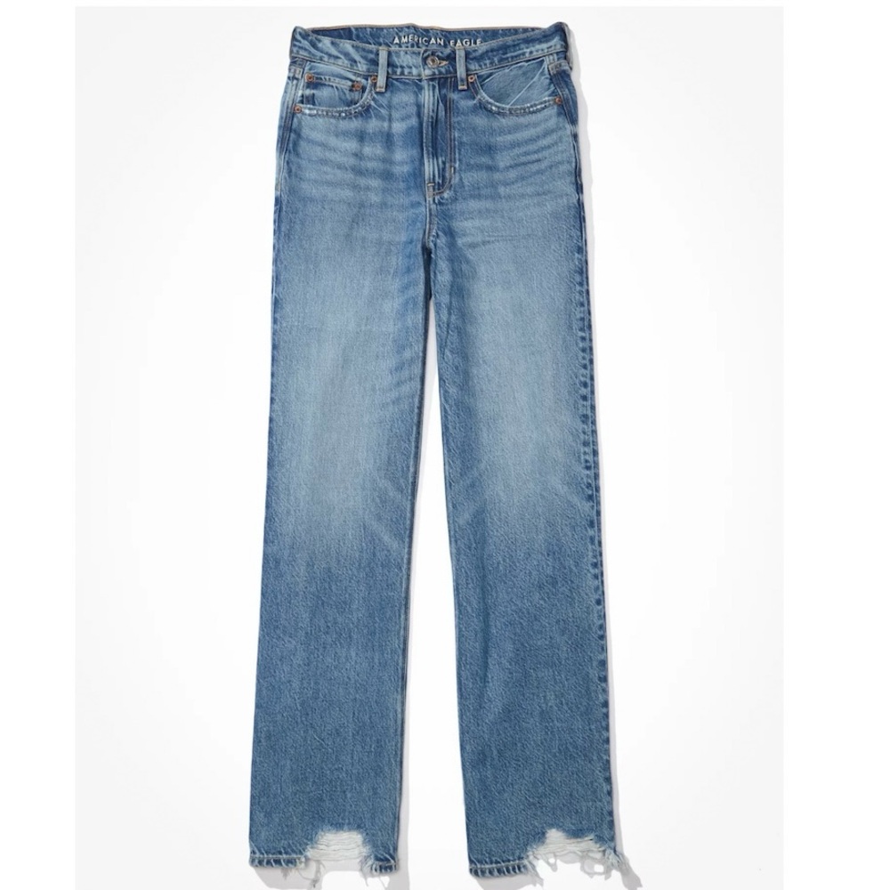 American Eagle Outfitters Women's High Rise Jeans - Light Blue